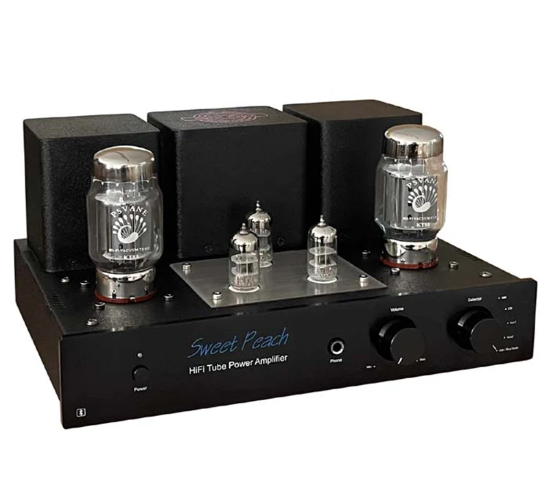 

XiangSheng Sweet Peach SP-KT88 Tube Amplifier HIFI EXQUIS Bluetooth 5.1 Triode USB DAC MM Phono Headphone EL34 lamp amp SPKT88