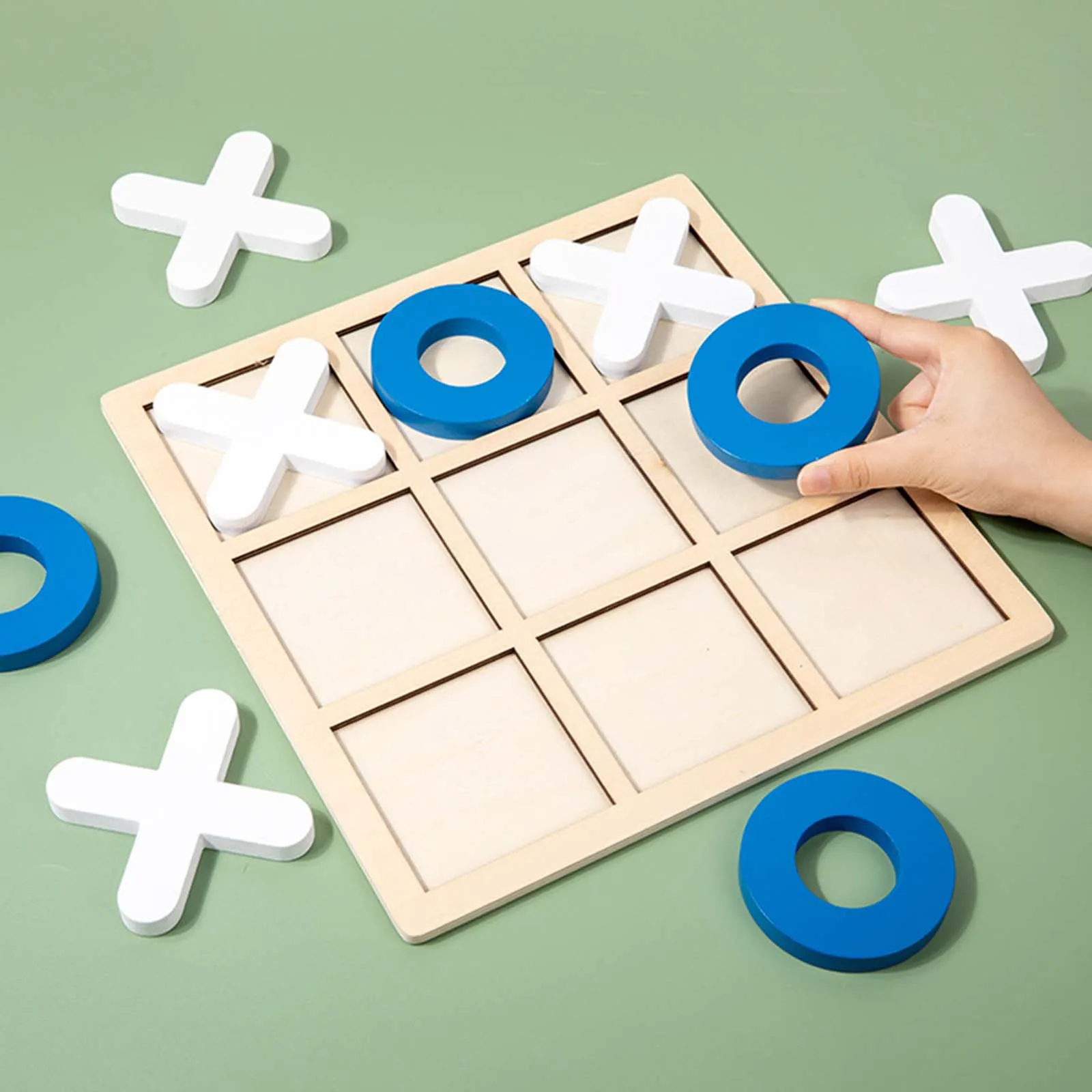 Wooden Board Tic TAC Toe Game Family Games Educational Toys Funny Table Game for