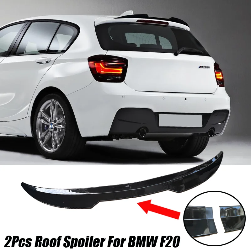 2 Stück 99cm Auto-Dachspoiler für BMW 1er Serie F20 F21 LCI M135i M140i 2015-2019 ABS Hochglanz Schwarz