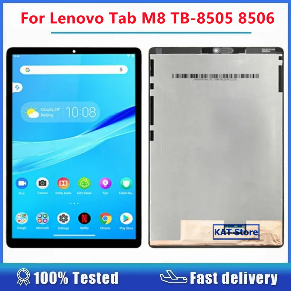 LCDタッチスクリーンデジタイザー,完全なアセンブリ交換,Lenovoタブm8