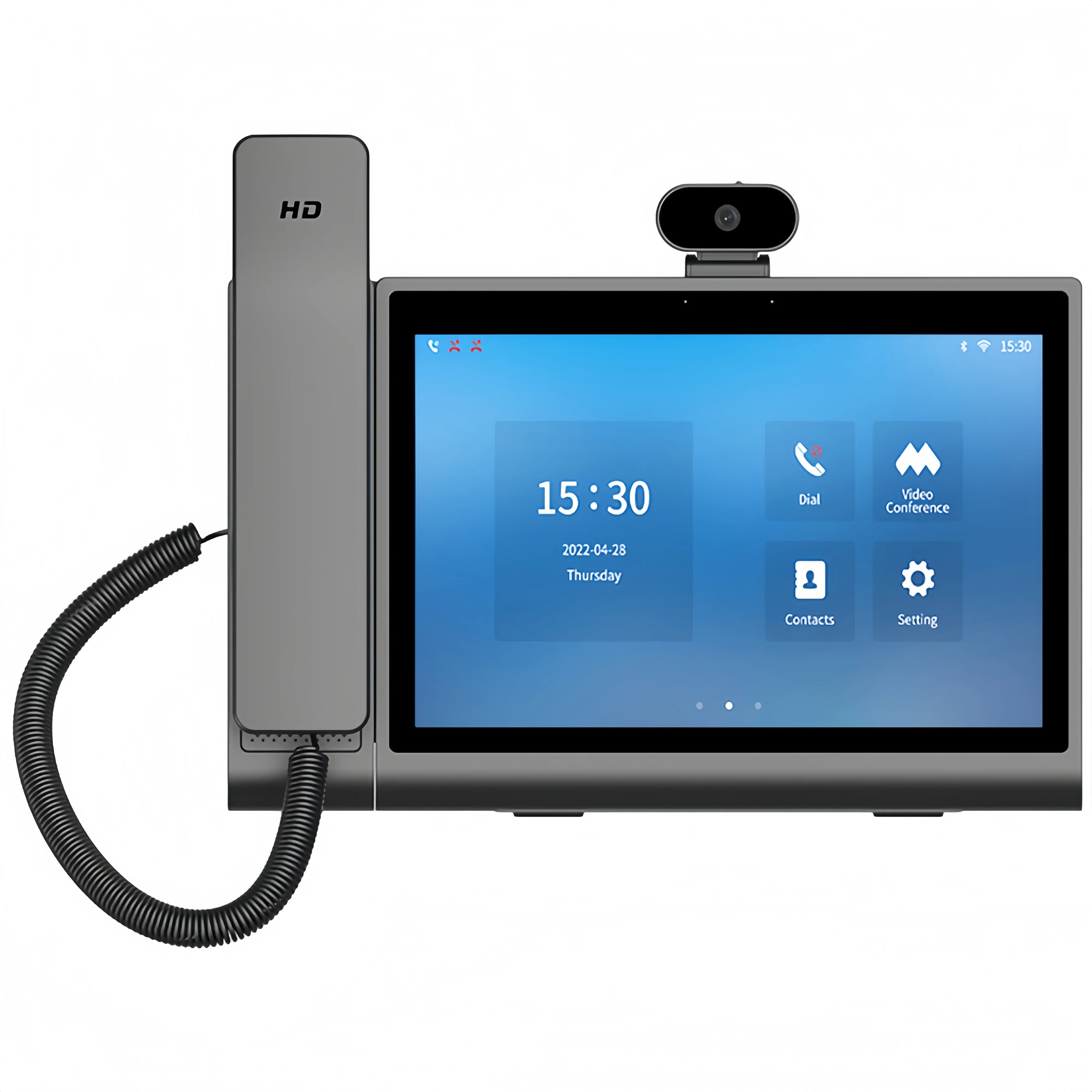 هاتف VOIP Android مقاس 10.1 بوصة، Rockchip 3568، وذاكرة وصول عشوائي 4 جيجابايت، وذاكرة قراءة فقط 32 جيجابايت، وAndroid 12، وإلغاء الصدى، والكاميرا و2 ميكروفون