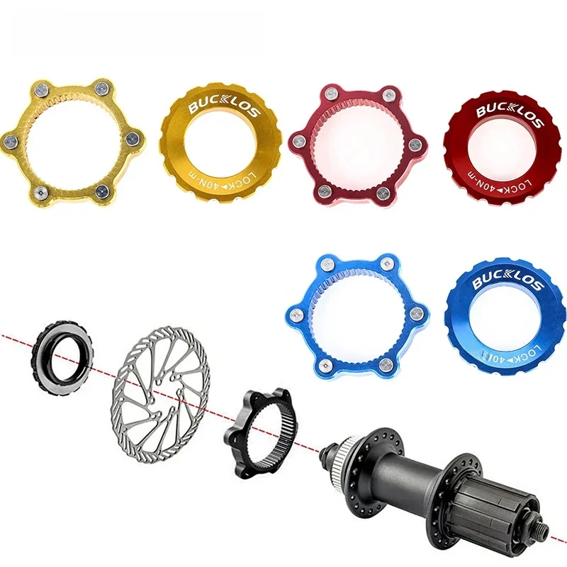 AliExpress BUCKLOS Centerlock Disc Brake Rotor Lock Ring Centerlock To 6Bolt Rotor Adapter MTB Bike Center Lock To Disc Brake Rotor Adapter