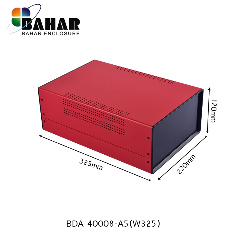 Bahar Enclosure Iron Case Wire Connection Box Metal Instrument Case Project Housing For Electronics Battery Box BDA40008-W325