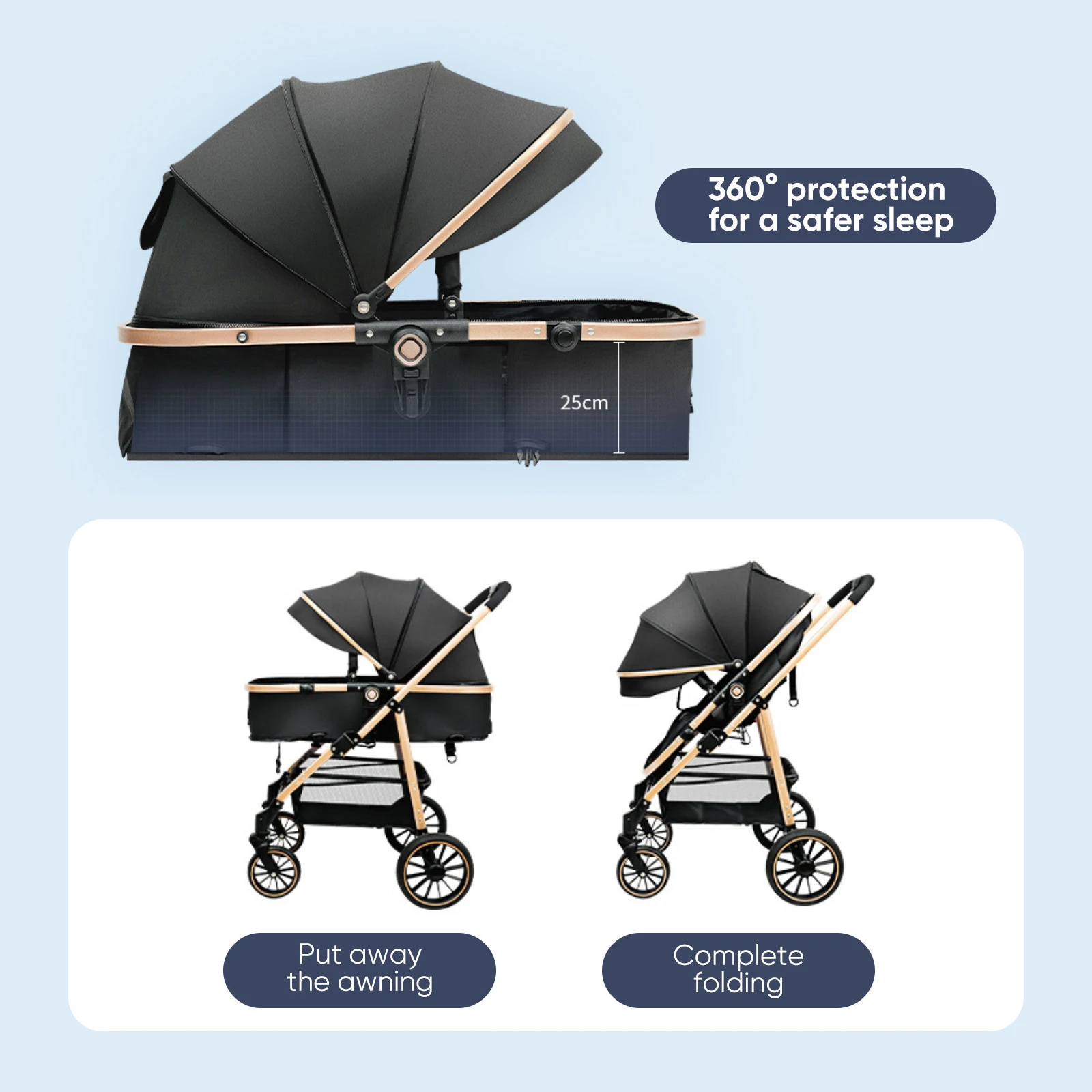 Wózek dziecięcy przenośny folk High Landscape wózek dziecięcy noworodek wózek dziecięcy produkty matki i dziecka