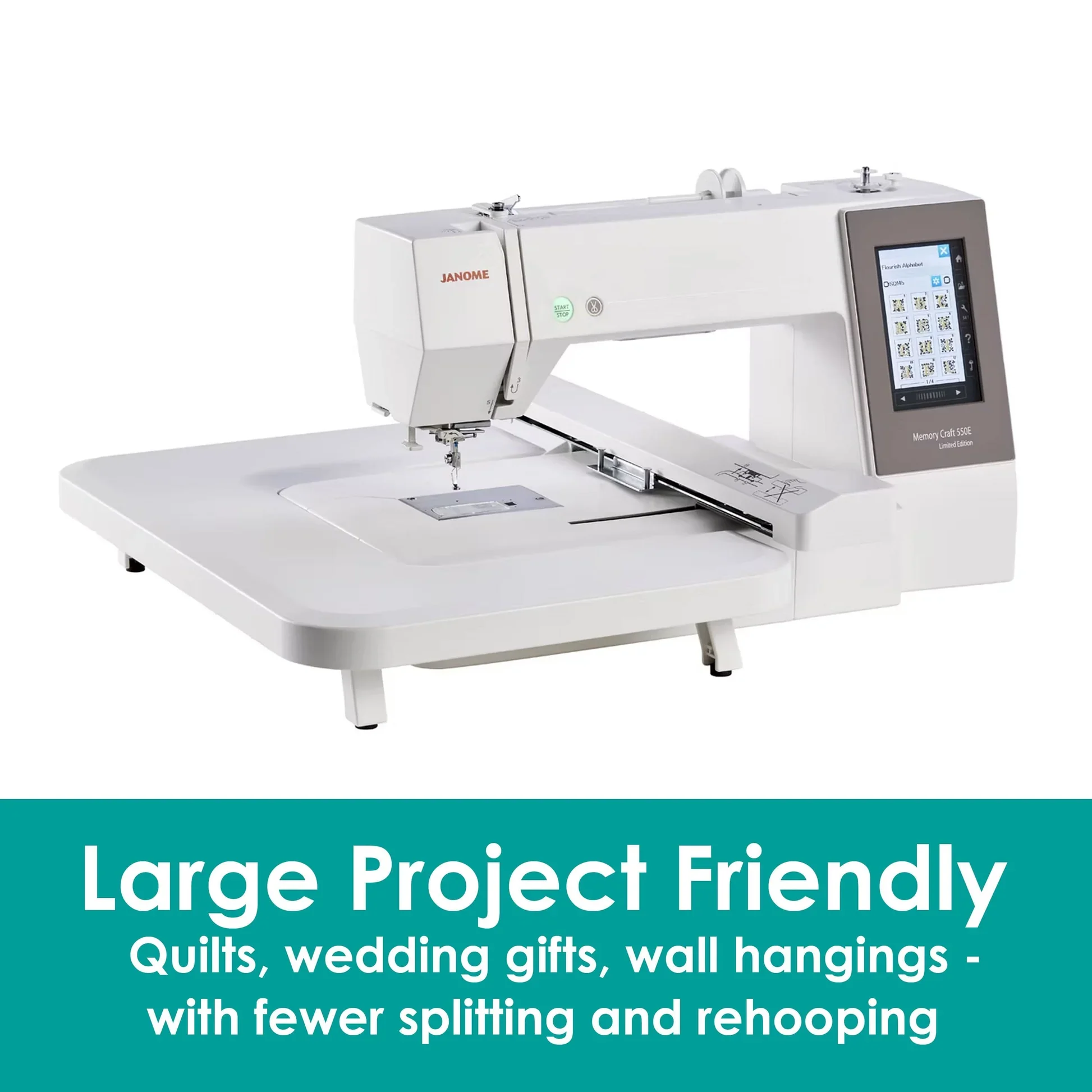 High Discount New Janome Memory Craft 550E Limited Edition Embroidery Machine. On Stock