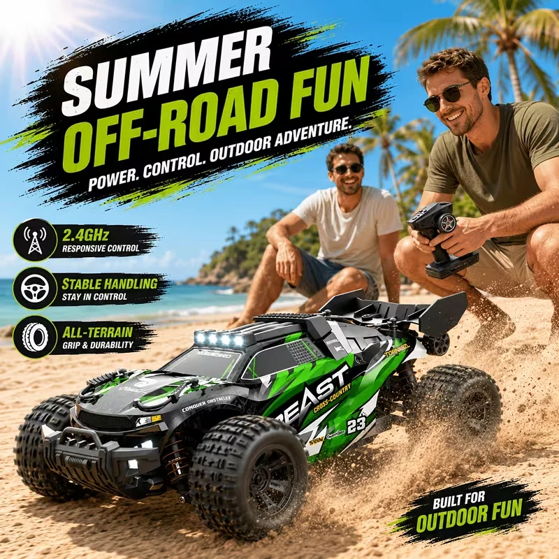 ZNLYRION Samochód zdalnie sterowany SG118MAX PRO 4WD RC 1:16 Bezszczotkowy, szybki (80 km/h) terenowy monster truck 2.4GHz z oświetleniem LED dla dzieci i dorosłych