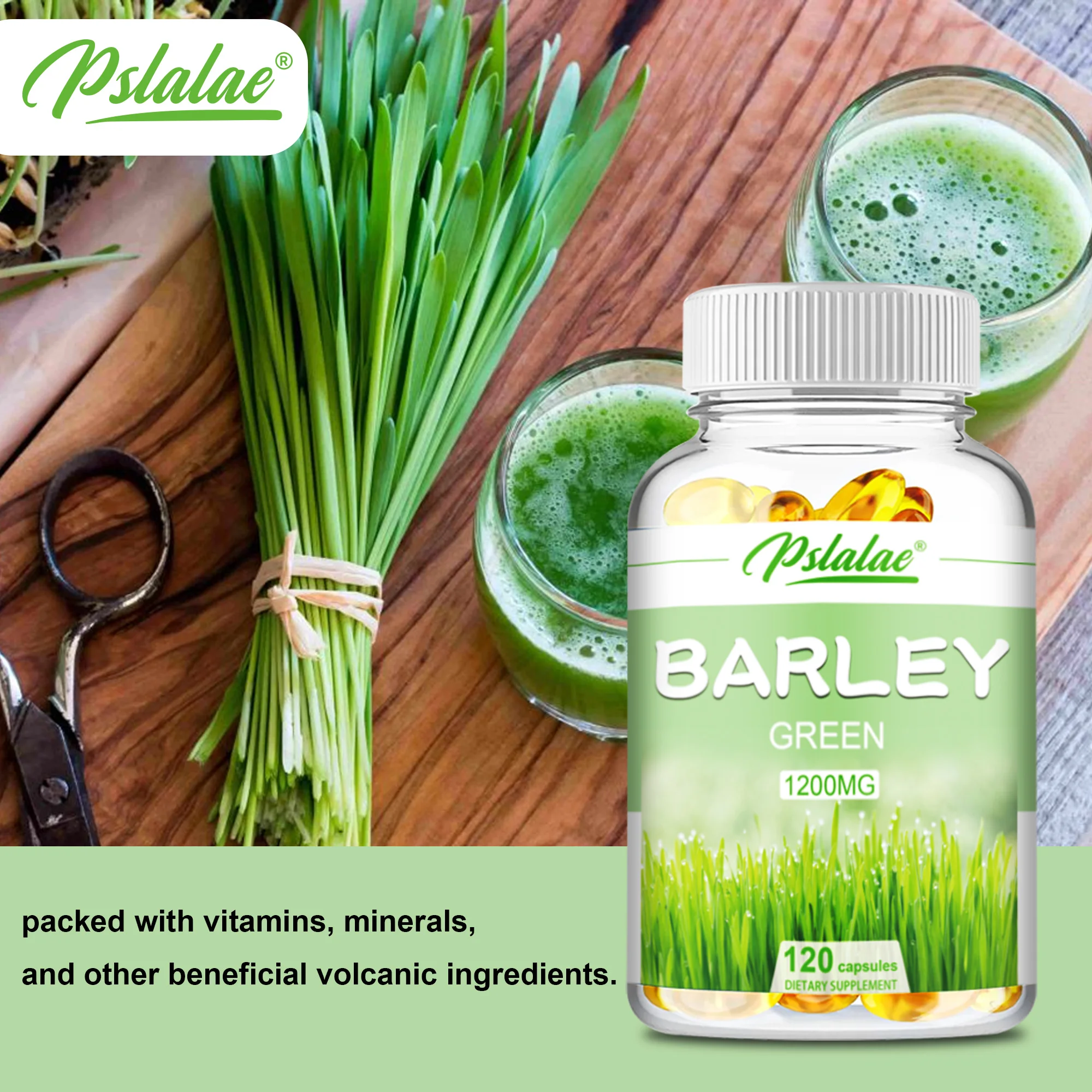 Cápsulas de hierba de Barley, que favorecen la saciedad, la pérdida de peso y la salud Cardiovascular, 120 cápsulas