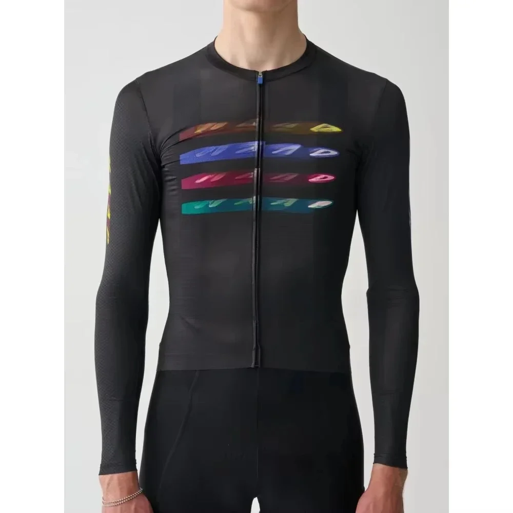 AliExpress 2025 Team High Quality Pro Cycling Jersey Men Woman Breathable Bicycle Clothing Road MTB Bike High-end Simple Long Sleeve Thin