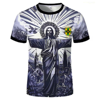 Casual men's Brazil special edition Jesus football jersey quick drying arrival black gray adult T-shirt football training suit