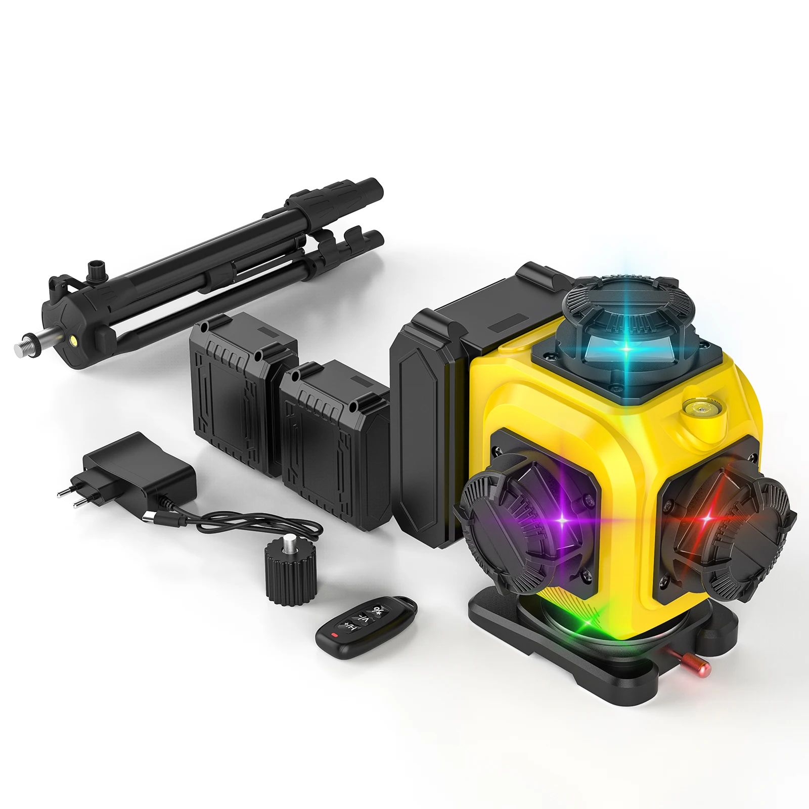 Livello Laser 16 Linee Controllo 4D 4 Colori Fascio 360 °   Linee elettriche orizzontali e verticali Livelli laser Display della potenza