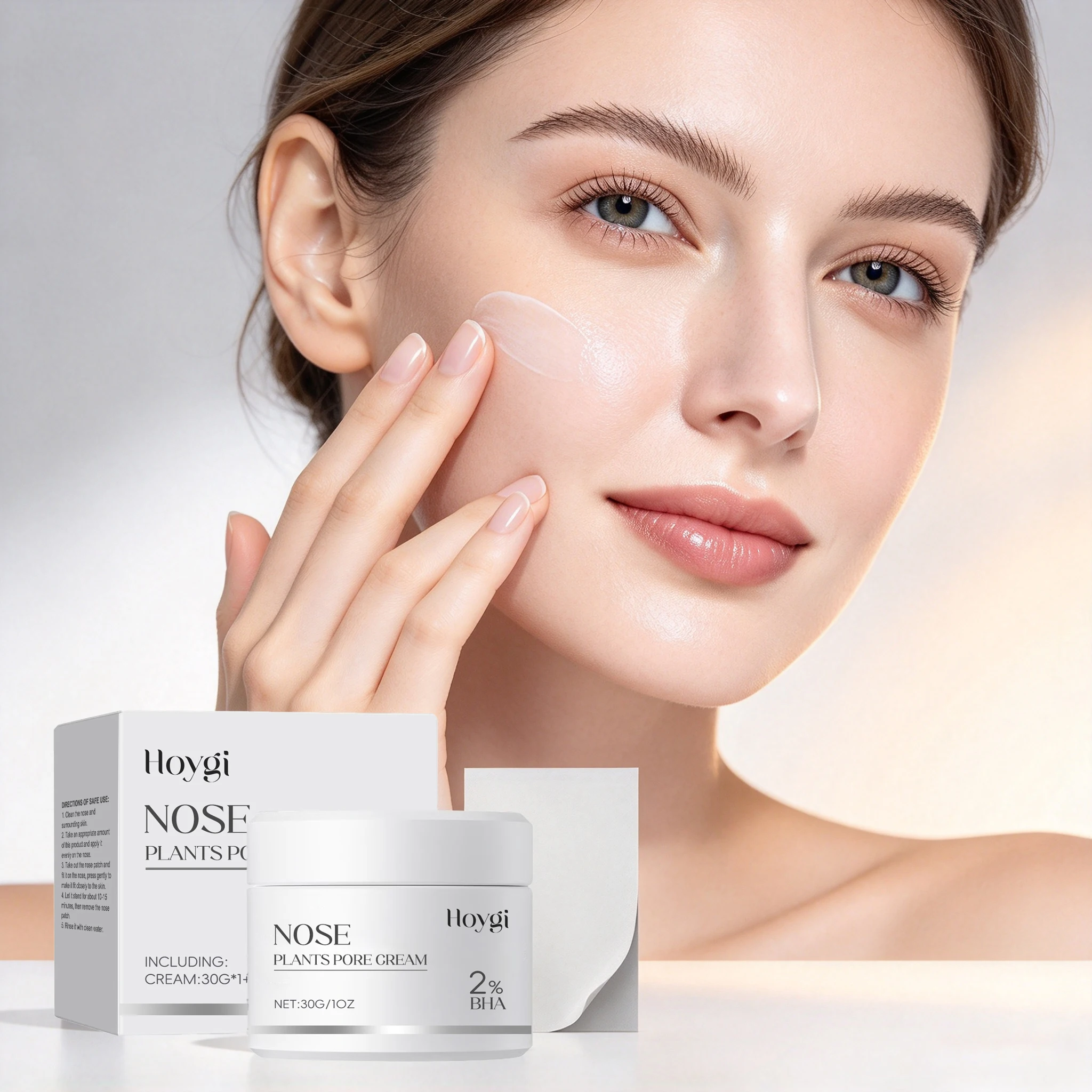 30G Nose Mask Kit Gentle Exfoliating Remove Blackhead Non-tight Moisturizing Pore Shrink Mild Nose Blackhead Remover Mask Kit for All Skin Types