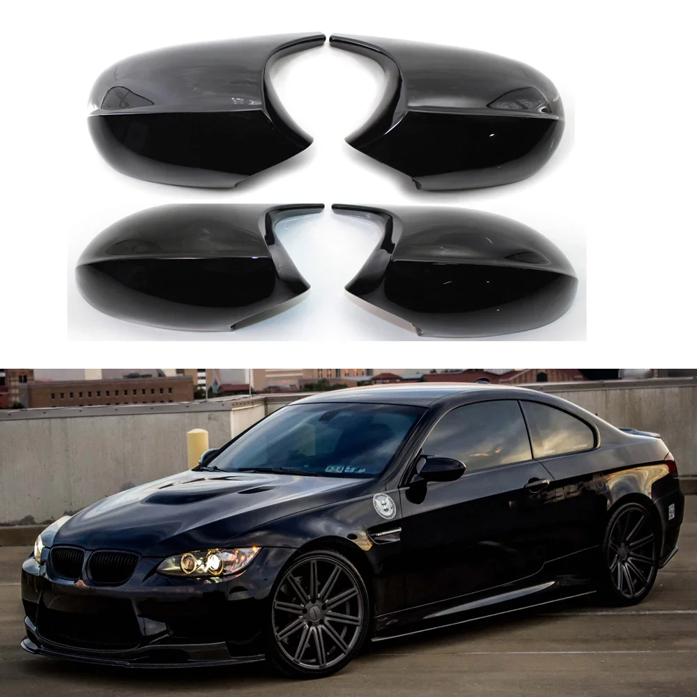 Couvercle de rétroviseur latéral de remplacement, pour BMW E90 E91 E92 E93 E81 E87 E82 E88 3 1 série M, accessoires en Fiber de carbone brillant