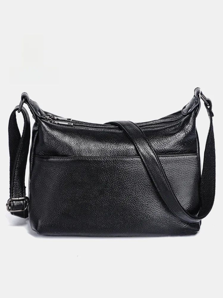 Elegancka damska torebka na ramię Zency z prawdziwej skóry, modna listonoszka crossbody dla kobiet, ciemnoczerwona, niebieska, 100% skórzana torba typu satchel, hobo. — zdjęcie 2