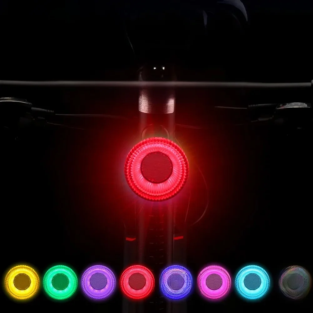 AliExpress cycle zone Bicycle Rear Light Multicolor Bike Taillights Rechargeable MTB Road Bicycle Tail Lights Night Riding Safety Warning Cycling Lamp