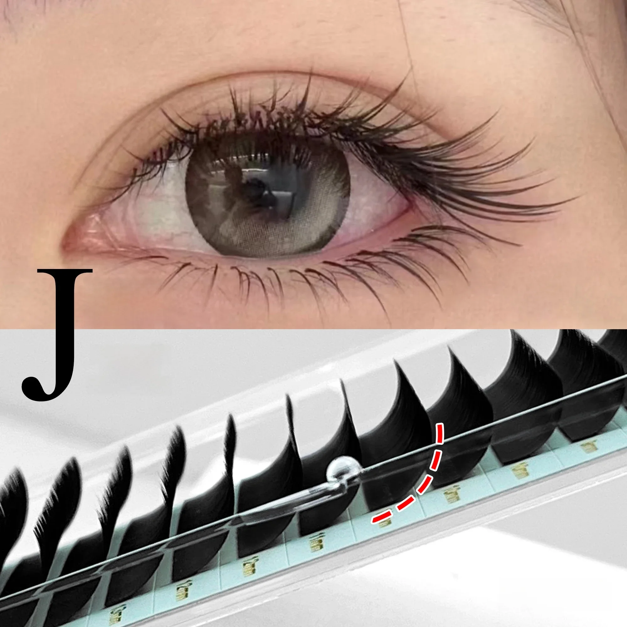 Abonnie J Curl Kaschmir-Wimpern, klassische individuelle Wimpernverlängerungen, flauschig, mattschwarz, Cils