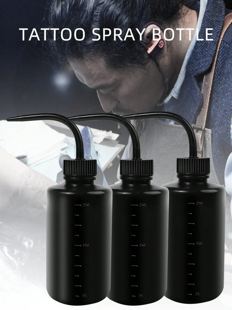 

250ml Tattoo Wash Bottle 1/2pcs Plastic Safety Rinse Bottle Watering Tools Lab Non-Spray Squeeze Bottle Tattoo Supplies