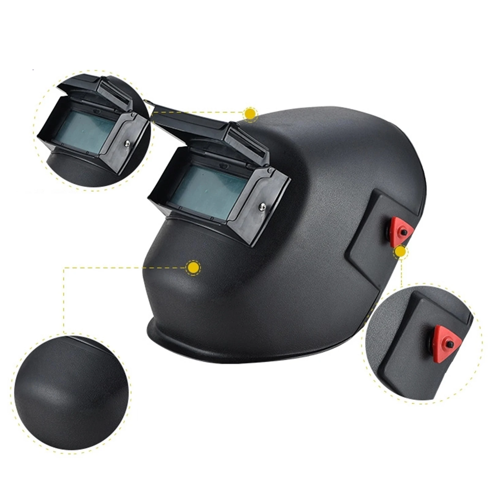 Protective Welding Mask Flip Type Lens Welder Mask Large Screen for Metal Production ARC Weld Repair Construction Maintenance