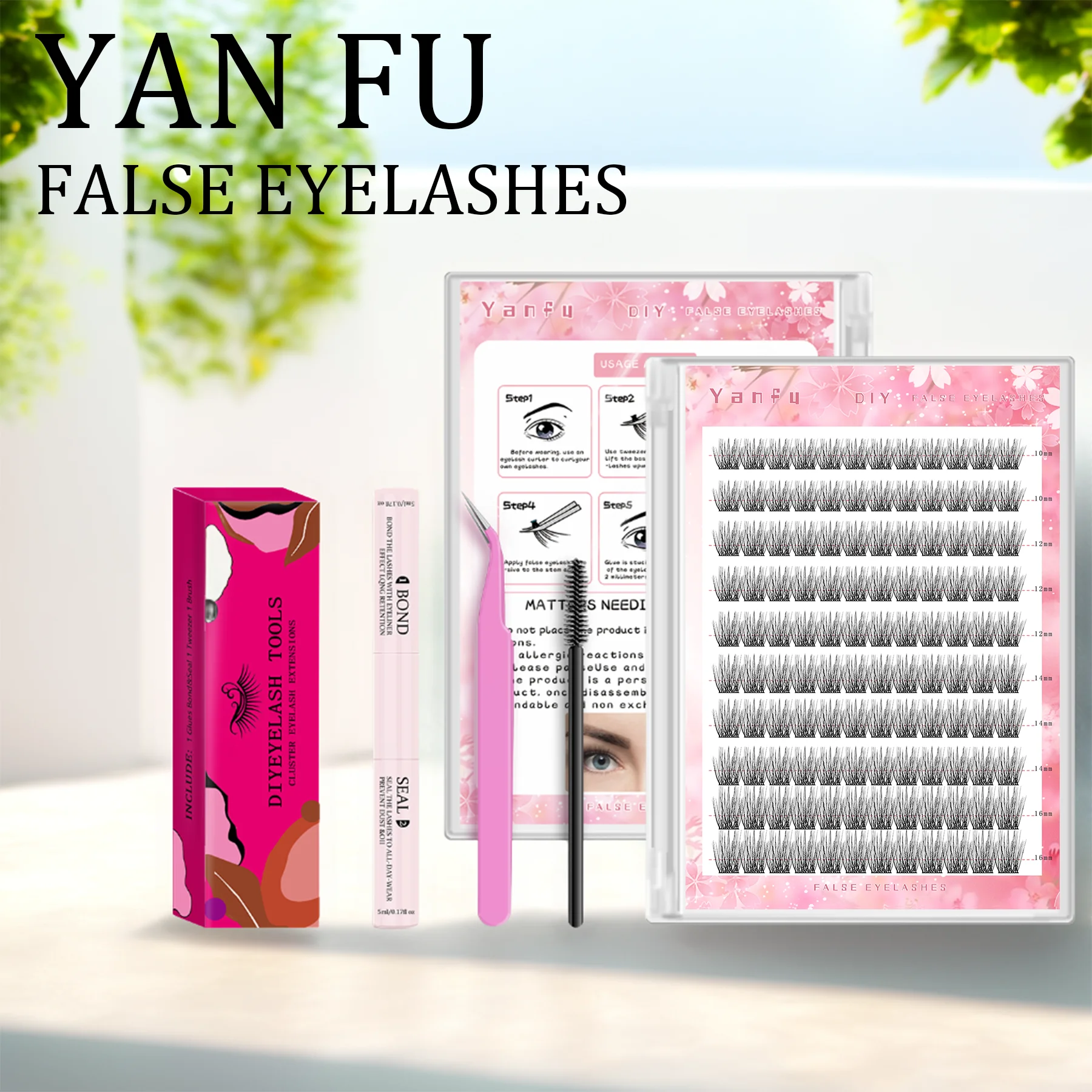 10 rows of large-capacity natural simulation thick single cluster of long curly false eyelashes thick curly lazy eyelashes