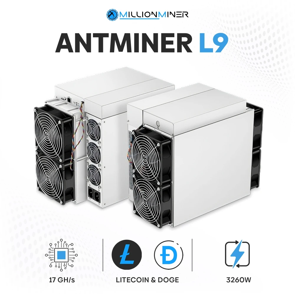 New Assembled For Bitmain Antminer L9 4500M 16.2G 17.6G 3260W LTC&DOGE Asic Miner