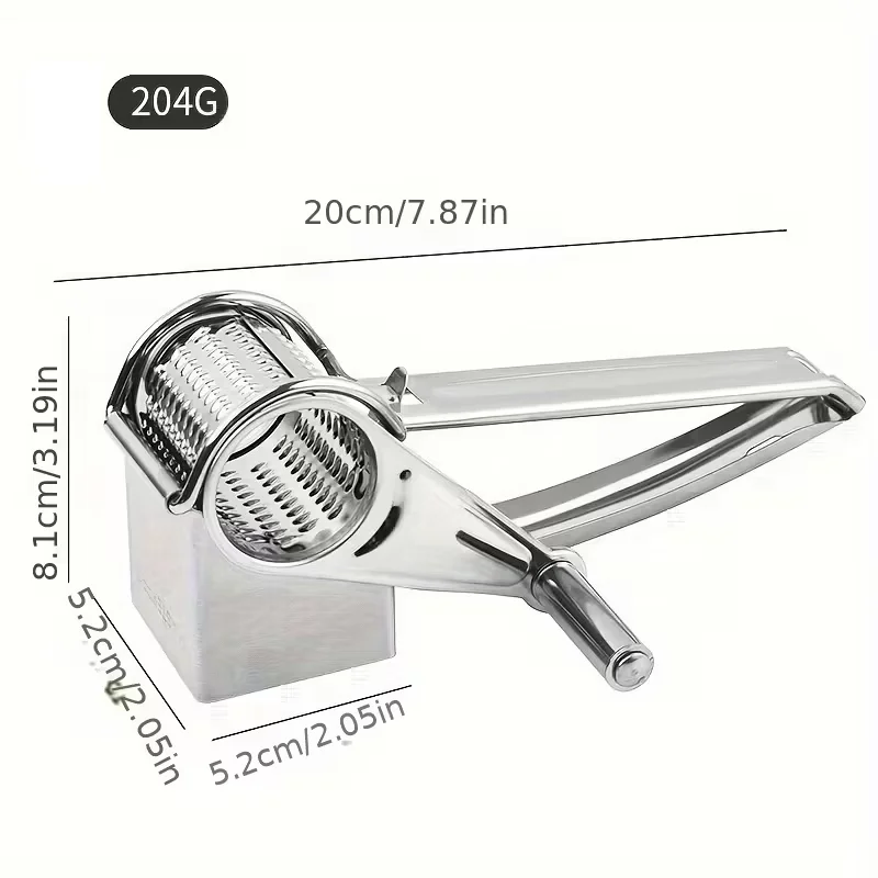 Grattugia rotativa, taglia formaggio portatile in acciaio inossidabile, affettatrice, cioccolato duro, noci, utensili da cucina