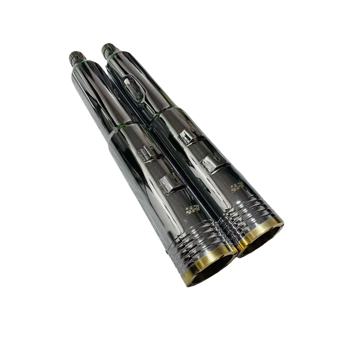 

Motorcycle Black/Chrome Slip-On Exhaust Muffler Pipes For Harley Road Glide Road King 1999-2015 2016-2025