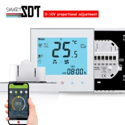 Valvola modulante 0-10V/termostato ventola Modbus e controllo connessione WIFI RS485 sistema di ventilazione domestica che regola freddo e caldo