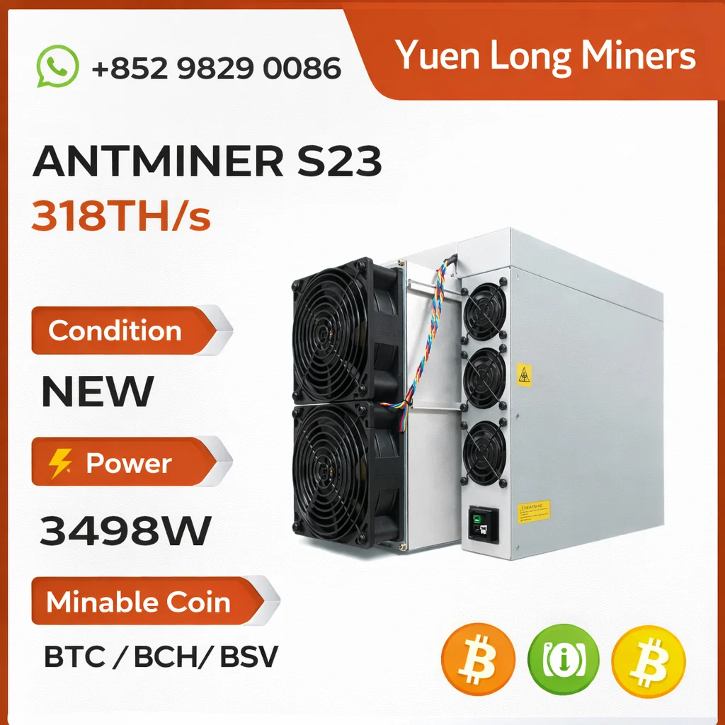 

special offer _ buy 3 get 1 free _ Brand New BITMAIN ANTMINER S23 318T 11J/T SHA-256 Air-cooling Bitcoin Mining Machine
