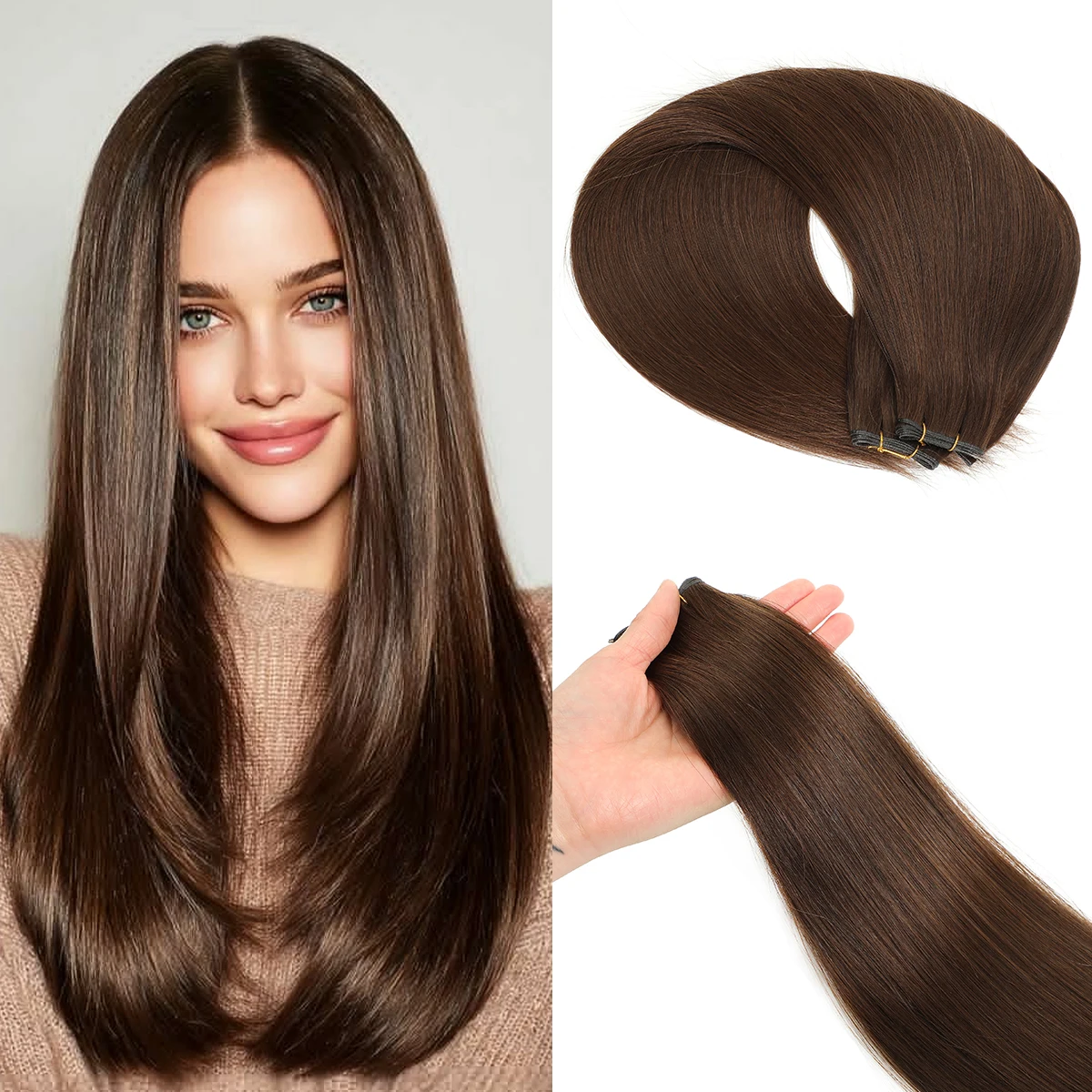 

Наращивание волос Loveline Genius Weft, 50 г, натуральные волосы Remy, бесшовные, на полиуретановой основе, европейские пряди, салонное качество