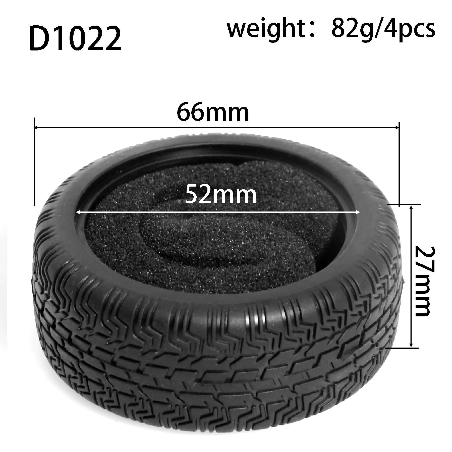 1:10 On-Road-Rennreifen 63–68 mm, Hot-Melt-Gummi mit hohem Griff, abriebfest für HSP Tamiya HPI – Detail 15