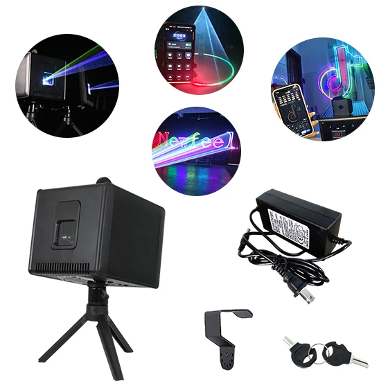 Birthday Dj Disco Bluetooth app control 3W RGB Laser Stage Lighting for wedding party laser show