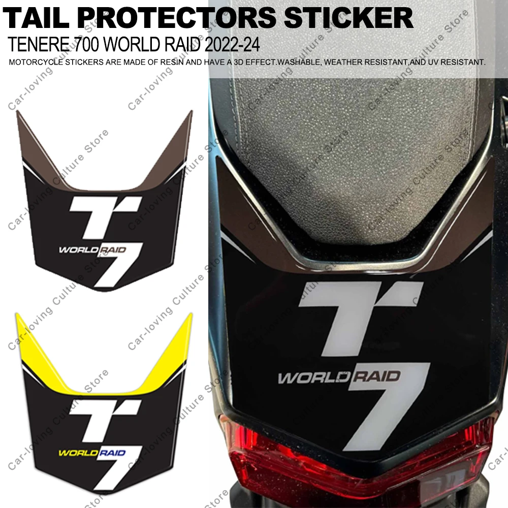 

For Yamaha Tenere 700 world raid 2022-24 Waterproof Protective Sticker Motorcycle Tail Protectors Sticker 3D Motorcycle Sticker