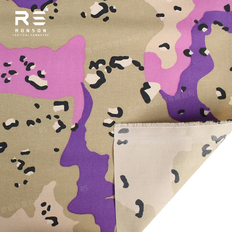 DBDU 500D Nylon Oxford Fabric 6 Color Desert BDU Chocolate Chip Purple Camouflage Tactical Camouflage Tactical Cordura Fabric