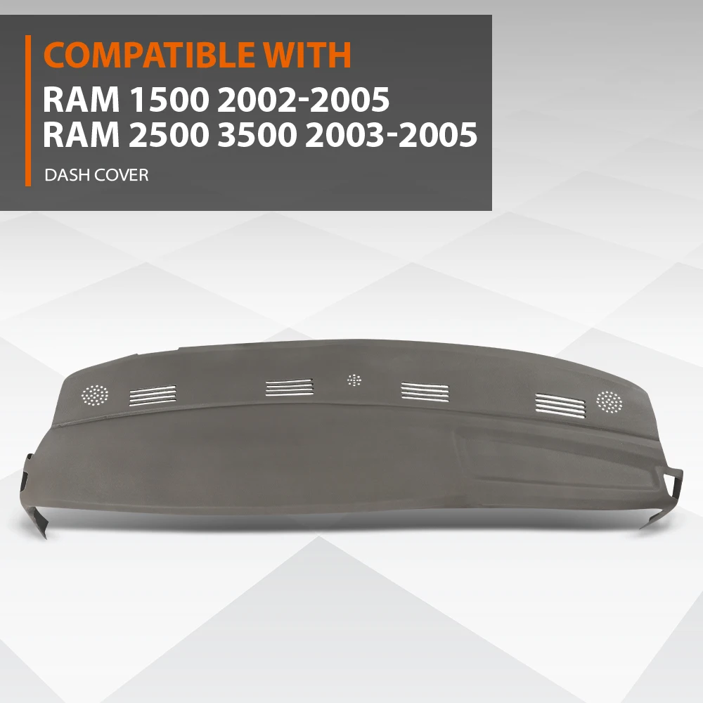 

Крышка приборной панели, накладка, серая, подходит для Dodge Ram 1500 2500 2002-05 гг., литая, прочная, прочная, долговечная