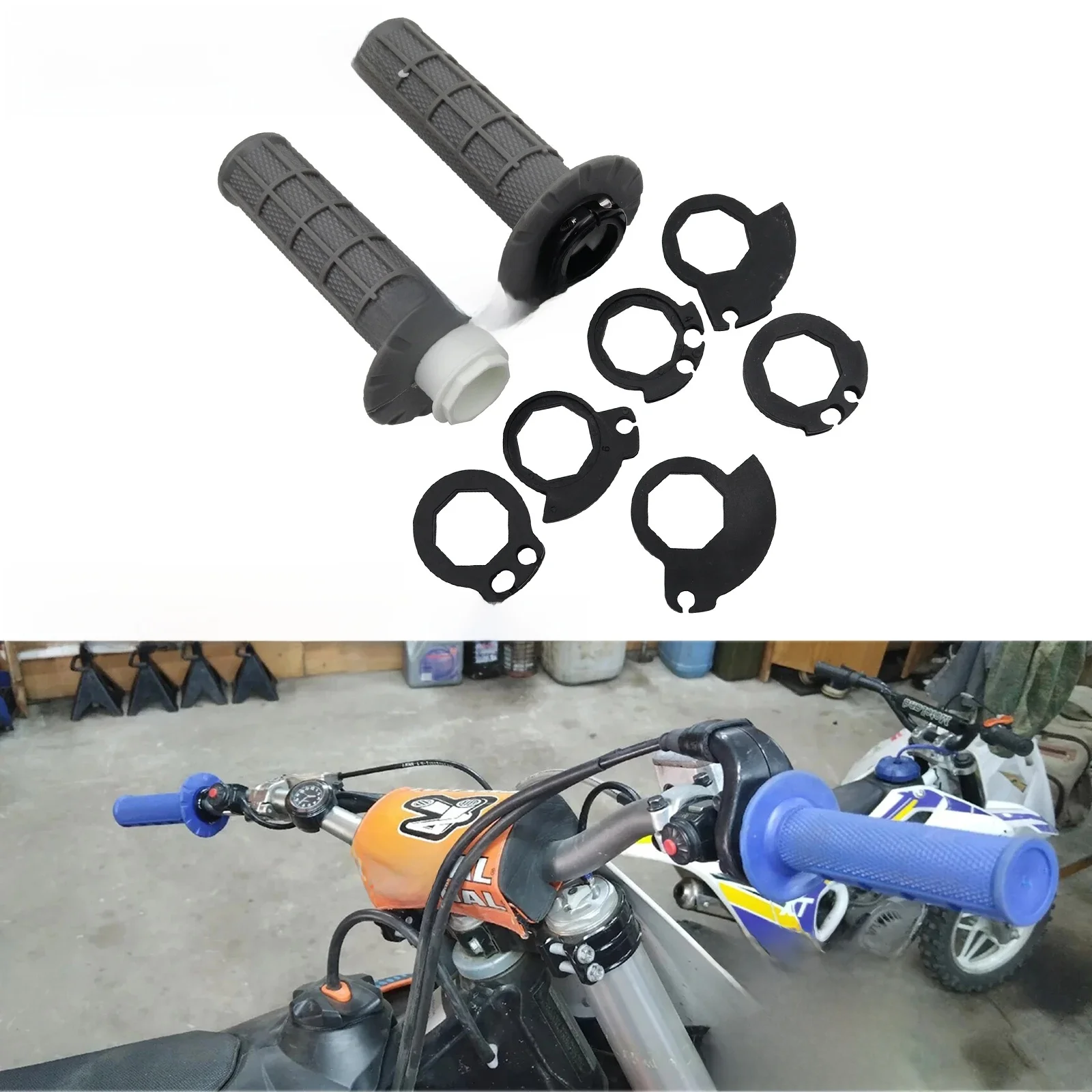 AliExpress Motorcycle Grips 7/8" 22mm Hand Grip W/ The Snap-on Cam for Yamaha Honda Kawasaki Suzuki KTM Dirt Bike Motorbike Handlebar