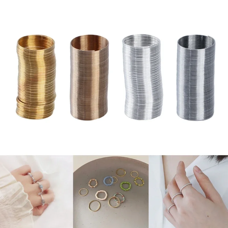 50-pętla drut metalowy pamięć drut stalowy do tworzenia biżuterii DIY bransoletka z koralików kolczyki ustalenia bransoletki naszyjnik pierścionki dostaw — zdjęcie 2