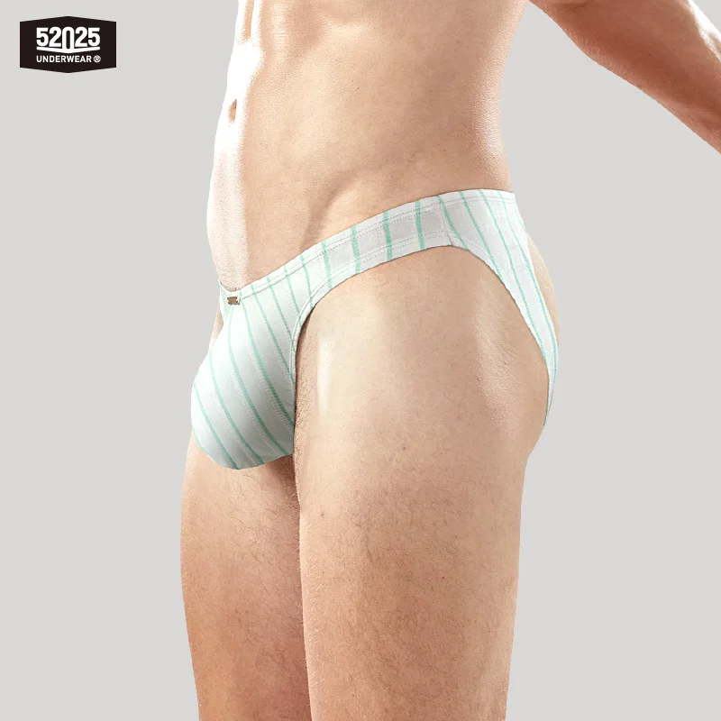 52025 Premium Striped Modal Jockstrap – Enhanced Large Support Pouch, Breathable Open Back and Ultra-Smooth Comfort