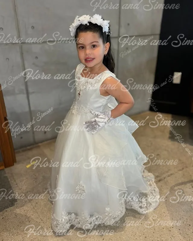 Robe de princesse bleue brodée en dentelle contrastée, jupe Tutu, robes de demoiselle d'honneur pour fêtes de bal, spectacles de danse, fête d'anniversaire