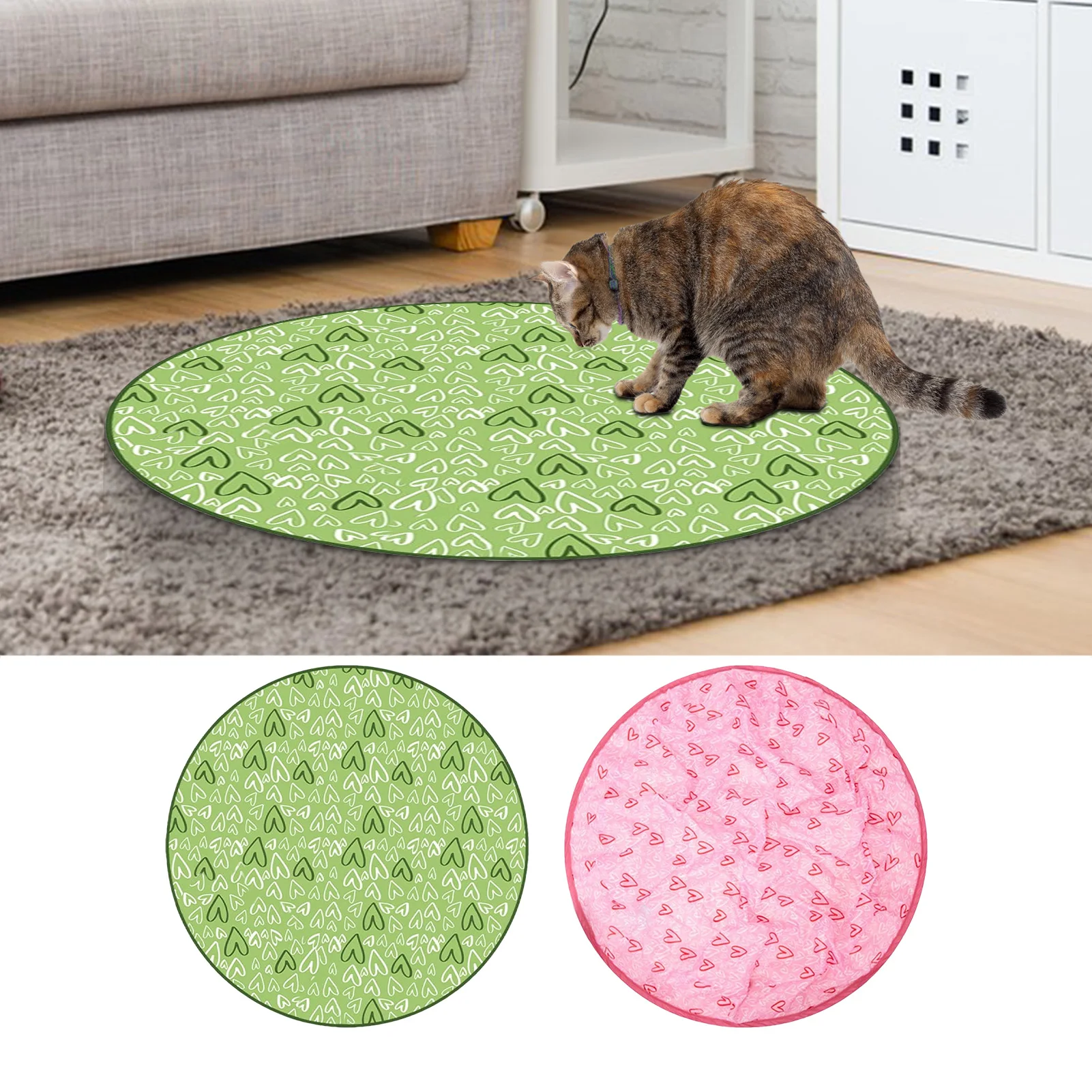 Cat Ball Hunting Exercise Mat Simulate Cat Interactive Hunting Toy Indoor Cat Exercise Mat Boredom Relief Cat Toy For Kittens