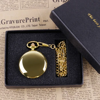 Montre de poche à Quartz dorée de luxe, coffret cadeau pour ...