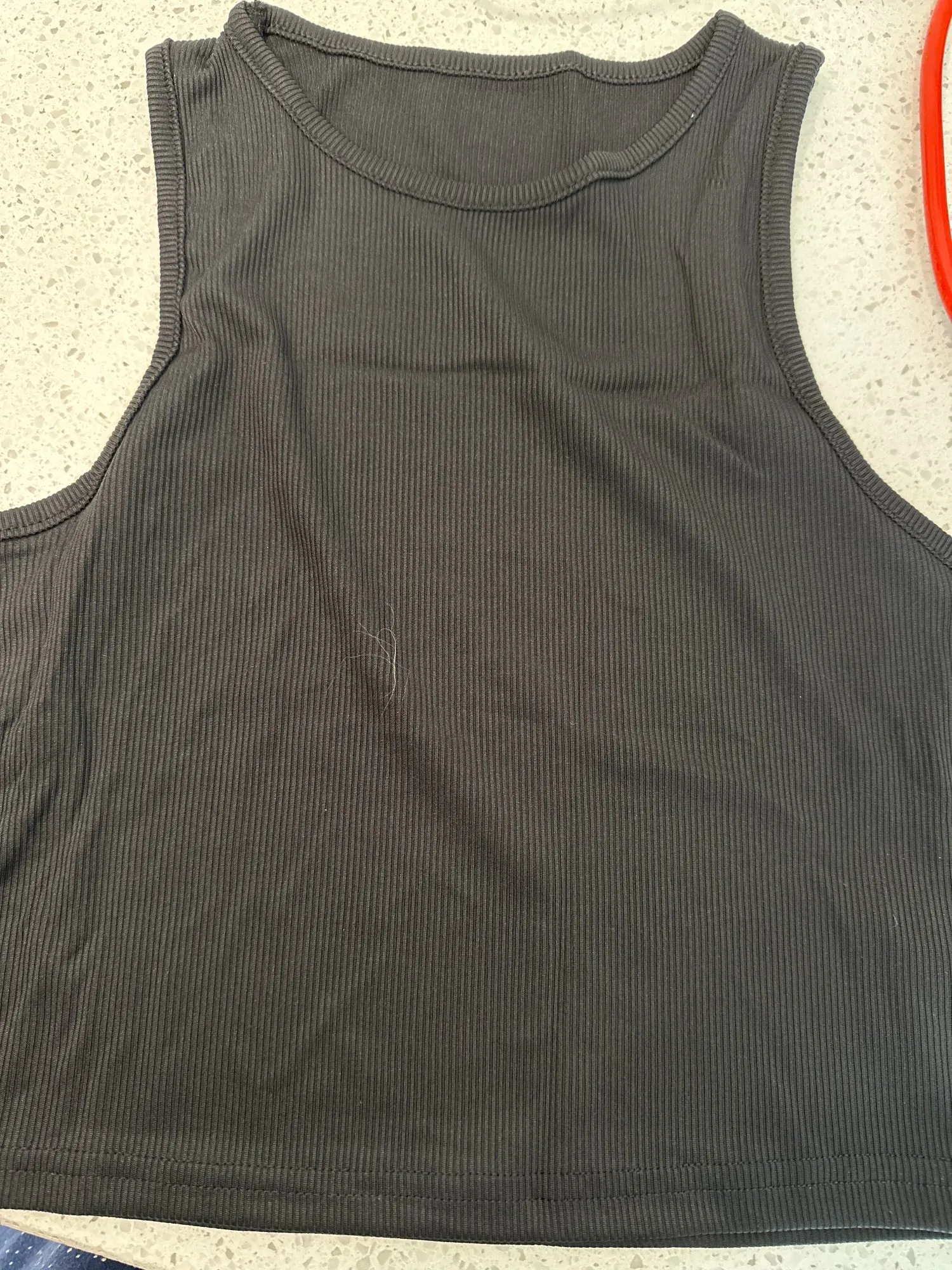 White Knitted Round Neck Women T-Shirt Sexy Sleeveless Camisole Crop Top Woman Tight Stretch Tank Top Ladies Tee Top Streetwear photo review