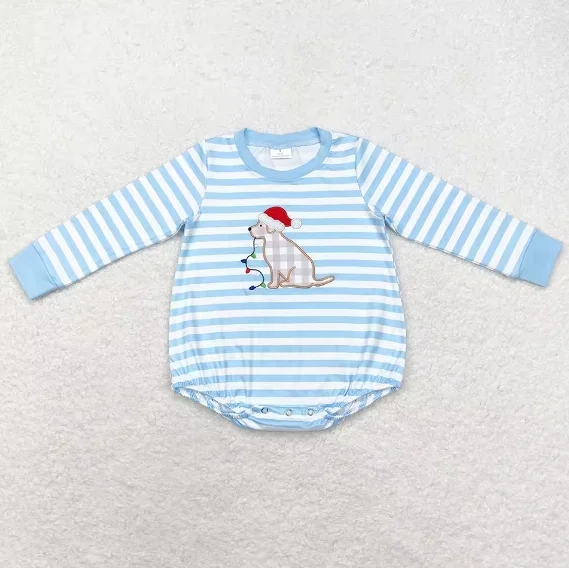 

sleeve girls Bubble boutique Toddler Newborn One Piece Christmas Dogs Coverall Jumpsuit For Siblings Kids