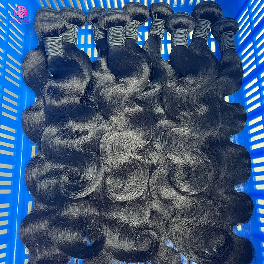 12A Body Wave Bundles 30 32 Inch Raw Black 3 4 Bundles Hair Indian Remy Hair Virgin Unprocessed 100% Human Hair Extensions