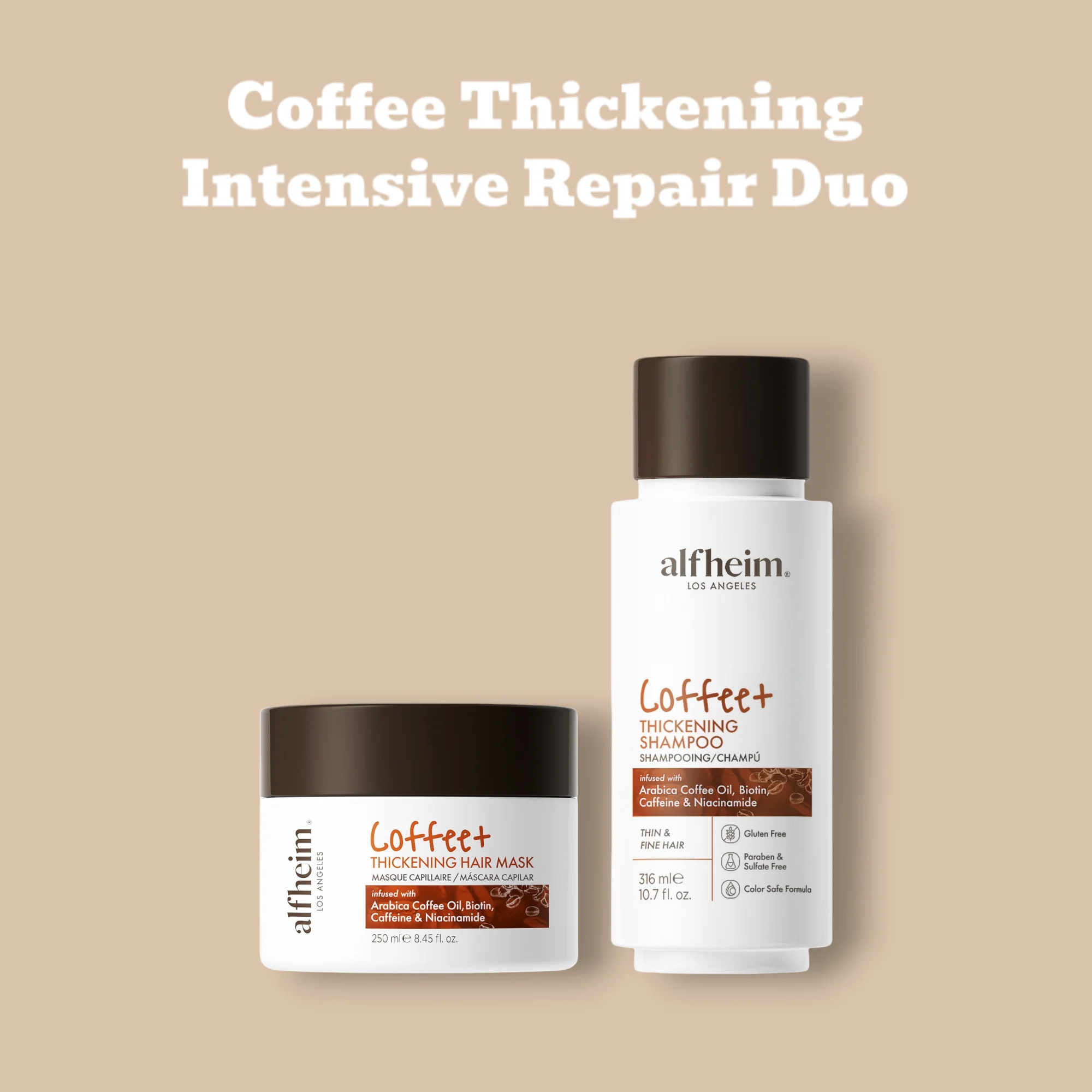 Coffee+ Thickening Shampoo & Hair Mask Set