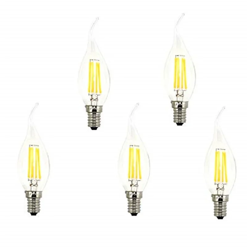 O diodo emissor de luz c35 e14 4w iluminación blanco cálido 2700k diametro 35 mm equivalencia 40w