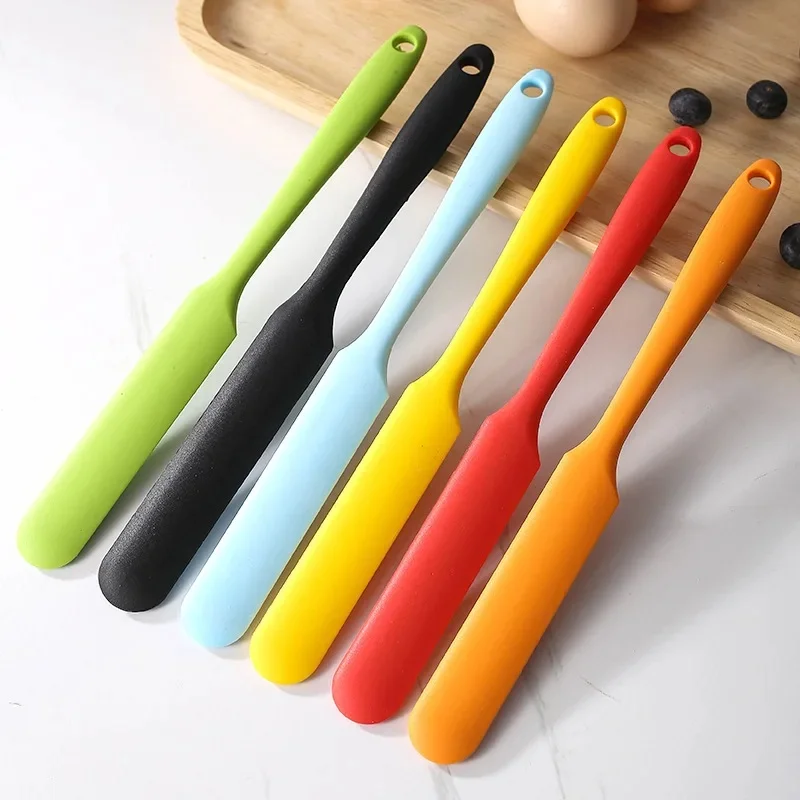 Spatule intégrée antiadhésive en Silicone de 24CM, spatule à mélanger pour crème, grattoir à beurre, outils de cuisson de qualité alimentaire pour gâteaux, vente en gros bon marché