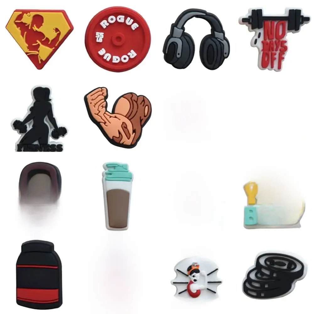 Gorąca sprzedaż 1szt PVC Charms do butów Crocs Akcesoria Fitness Sport Kobiety Sandały Klamra Dzieci Szpilki Mężczyźni Dekoracja Jeans X-mas Gift — zdjęcie 2