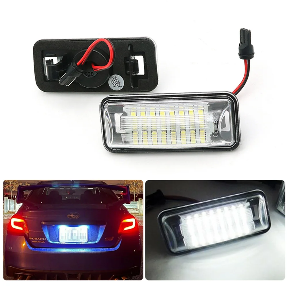 2Pcs 6500K White LED License Plate Lights For Subaru Forester Crosstrek Outback Ascent view 4
