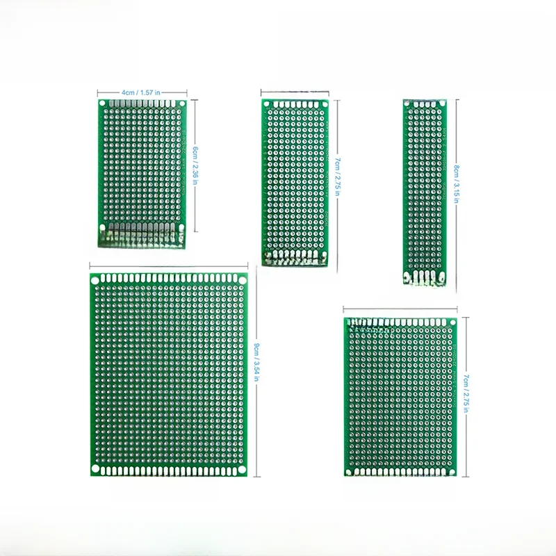 25PCS PCB Prototype Board Circuit Protoboard Universial Double Side Prototype Diy Pcb Kit 4X6cm 5X7cm 3X7cm 2X8cm 7x9cm Mixed — zdjęcie produktu 5