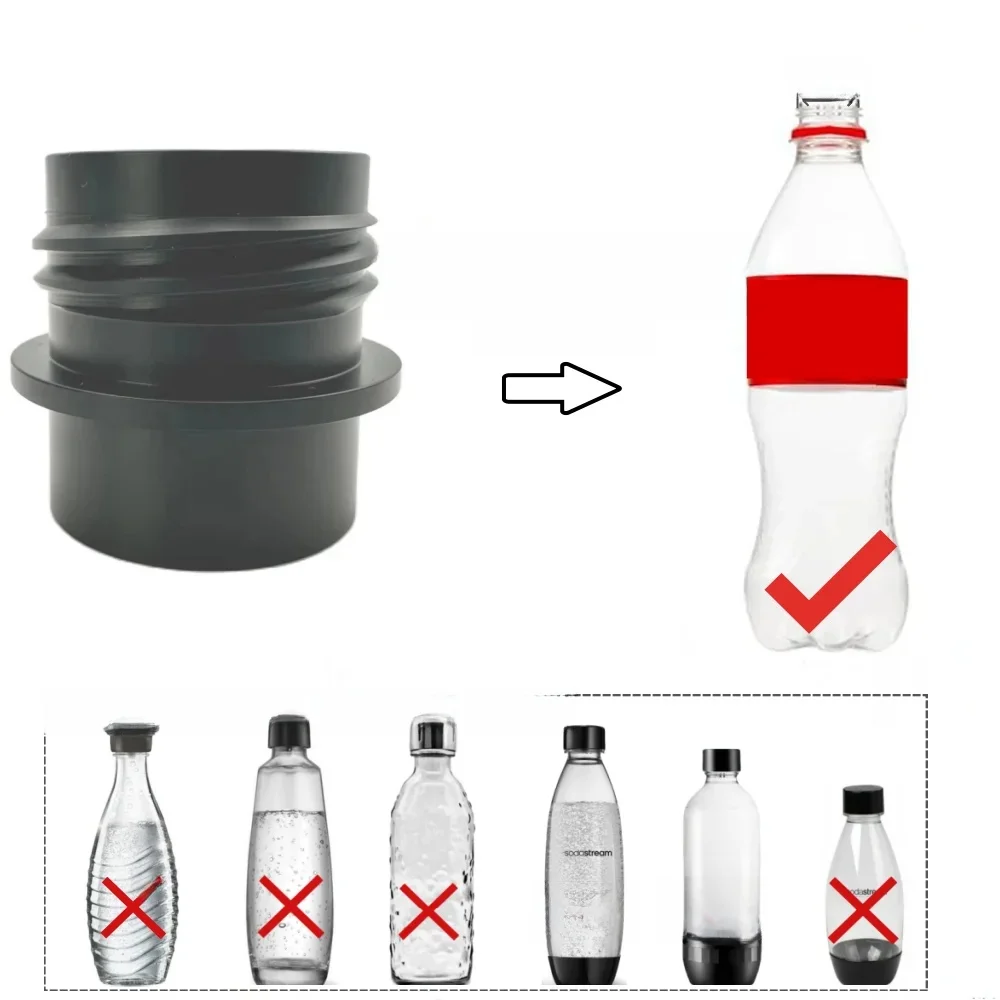Adaptateur de bouteille pour bouteille Ă bulles PET de calibre 28, Compatible avec la Machine SodaStream Fizzi DUO Terra Art Gaia A200 G100