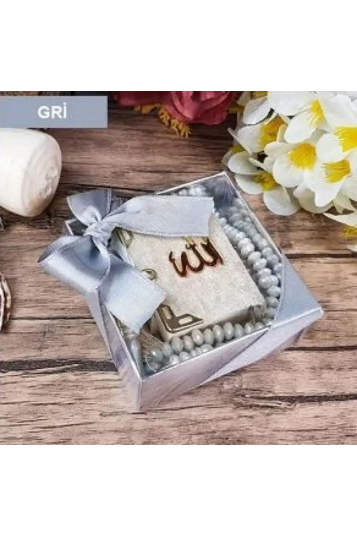 Mini Quran Rosary Set Gray 10 pieces wedding engagement promise Mavlüt baby shower gift